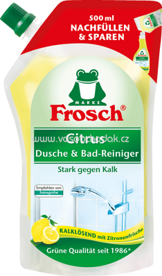 Frosch Citrus Dusche & Bad-Reiniger Nachfüllpack, 500 ml