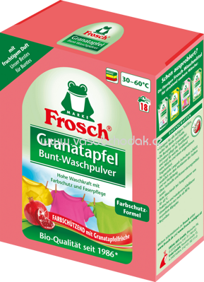 Frosch Vollwaschmittel Pulver Granatapfel, 18 Wl
