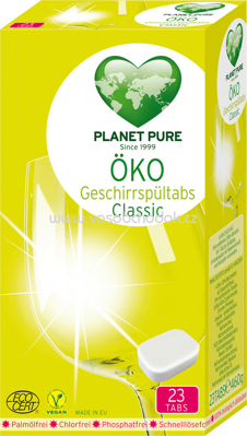 Planet Pure Bio Öko Geschirrspültabs, 23 Stück, 460 g - ONL