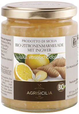 AgriSicilia Zitronen Marmelade mit Ingwer, 360g