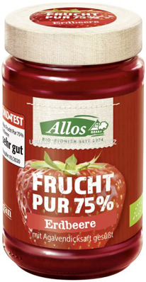 Allos Frucht Pur 75% Erdbeere, 250g