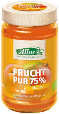 Allos Frucht Pur 75% Marille-Mango, 250g
