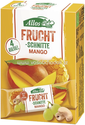 Allos Frucht Schnitte Mango, 4 St, 120g