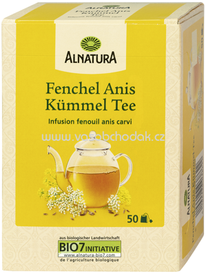 Alnatura Fenchel Anis Kümmel Tee, 50 Beutel