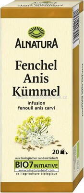 Alnatura Fenchel Anis Kümmel Tee, 20 Beutel