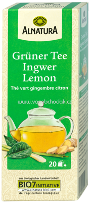 Alnatura Grüner Tee Ingwer Lemon, 20 Beutel