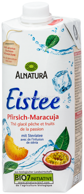 Alnatura Eistee Pfirsich-Maracuja mit Steviatee, 500 ml