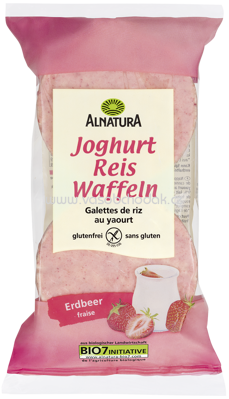 Alnatura Joghurt Reis Waffeln Erdbeer, 100g