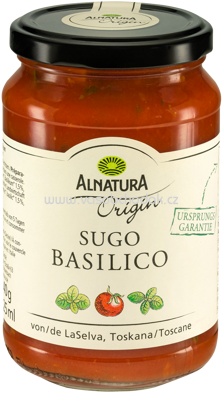 Alnatura Origin Sugo Basilico, 325 ml