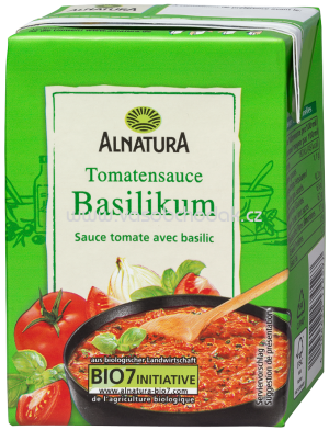 Alnatura Tomatensauce Basilikum Box, 350 ml