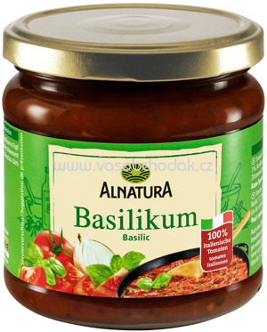 Alnatura Tomatensauce Basilikum Glas, 350 ml