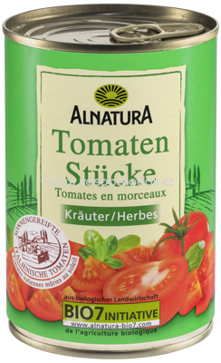 Alnatura Tomatenstücke mit Kräutern, 400g
