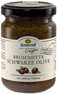 Alnatura Origin Bruschetta Schwarze Olive, 130g
