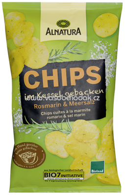 Alnatura Chips im Kessel gebacken Rosmarin & Meersalz, 125g