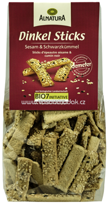 Alnatura Dinkel-Sticks Sesam & Schwarzkümmel, 150g