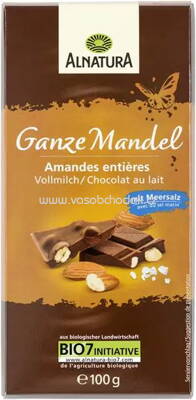 Alnatura Ganze Mandel Schokolade, 100g