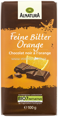 Alnatura Schokolade Feine Bitter Orange, 100g