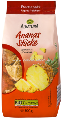 Alnatura Ananas Stücke, 100g