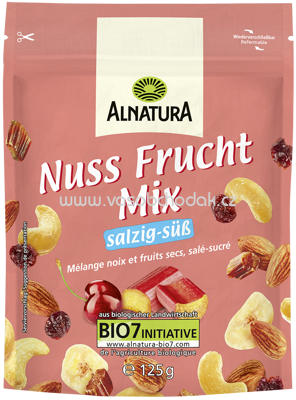 Alnatura Nuss Frucht Mix, salzig-süß, 125g