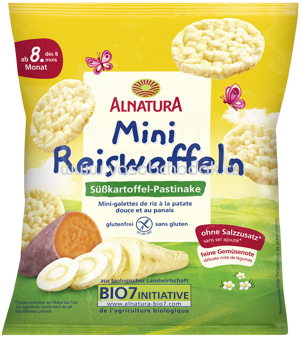 Alnatura Mini-Reiswaffeln Süßkartoffel-Pastinake, ab 8. Monat, 30g