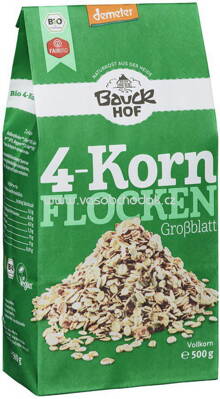 Bauckhof 4 Korn Flocken Großblatt, 500g