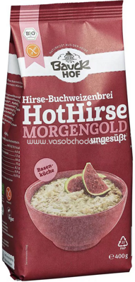 Bauckhof Hirse Buchweizenbrei Hot Hirse Morgengold, ungesüßt, glutenfrei, 400g