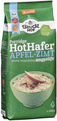Bauckhof Porridge Hot Hafer Apfel Zimt, ungesüßt, glutenfrei, 400g