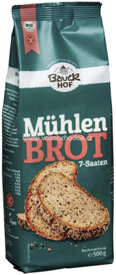 Bauckhof Backmischung Mühlen Brot 7-Saaten, glutenfrei, 500g