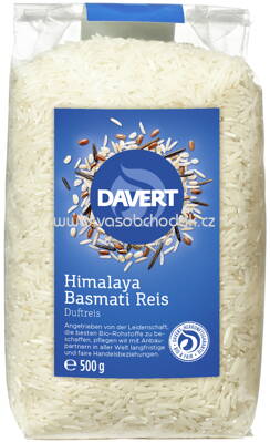 Davert Himalaya Basmati Reis, weiß, 500g