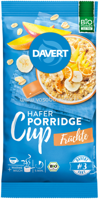 Davert Hafer Porridge Cup Früchte, 65g
