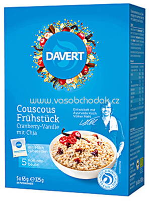 Davert Couscous Frühstück Cranberry-Vanille 5x65g