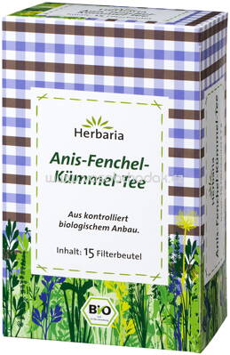 Herbaria Anis Fenchel Kümmel Tee, 15 Beutel