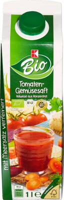 K-Bio Tomaten Gemüsesaft, 1l