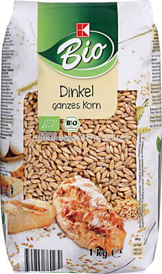 K-Bio Dinkel ganzes Korn, 1 kg