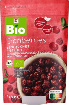 K-Bio Cranberries getrocknet & gesüßt, 175g