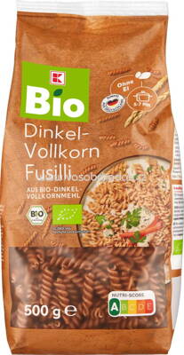 K-Bio Dinkel Vollkorn Fusilli, 500g