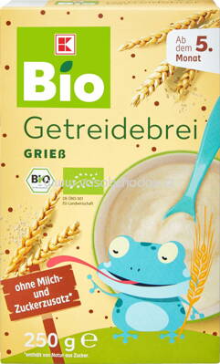 K-Bio Baby Getreidebrei Grieß, ab dem 5. Monat, 250g