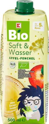 K-Bio Baby Saft & Wasser Apfel-Fenchel, ab dem 5. Monat, 500 ml