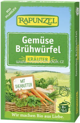 Rapunzel Gemüse-Brühwürfel mit Kräutern, mit Bio-Hefe, 84g