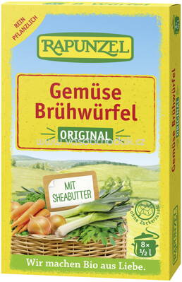 Rapunzel Gemüse-Brühwürfel Original, mit Bio-Hefe, 84g