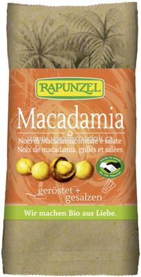 Rapunzel Macadamia Nusskerne geröstet, gesalzen, 50g