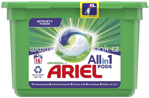 Ariel Vollwaschmittel Allin1 PODS Universal Actilift Power+, 15 Wl