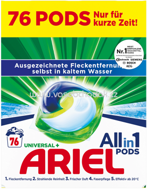 Ariel Vollwaschmittel Allin1 PODS Universal, 76 Wl