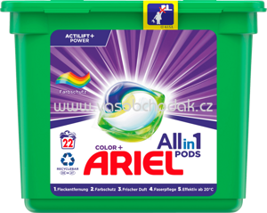 Ariel Colorwaschmittel Allin1 PODS Color, Actilift Power+, 22 Wl