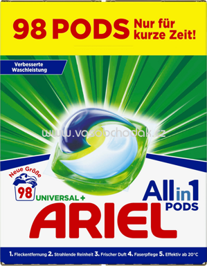 Ariel Vollwaschmittel Allin1 PODS Universal, 98 Wl