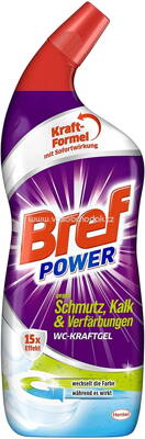 Bref Power Wc Kraftgel gegen Schmutz, Kalk & Verfärbungen, 750 ml