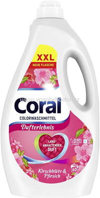 Coral Colorwaschmittel Dufterlebnis Kirschblüte & Pfirsich, 60 Wl