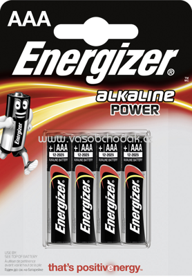 Energizer Batterien Power Micro AAA Alkali-Mangan, 4 St