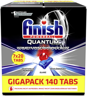 Finish Gigapack Spülmaschinentabs Quantum, 7x20 St, 140 St