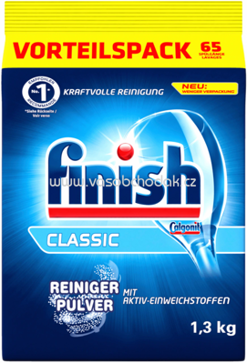 Finish Spülmaschinenpulver mit Aktiv-Einweichstoffen, 65 Sp, 1,3 kg